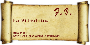 Fa Vilhelmina névjegykártya